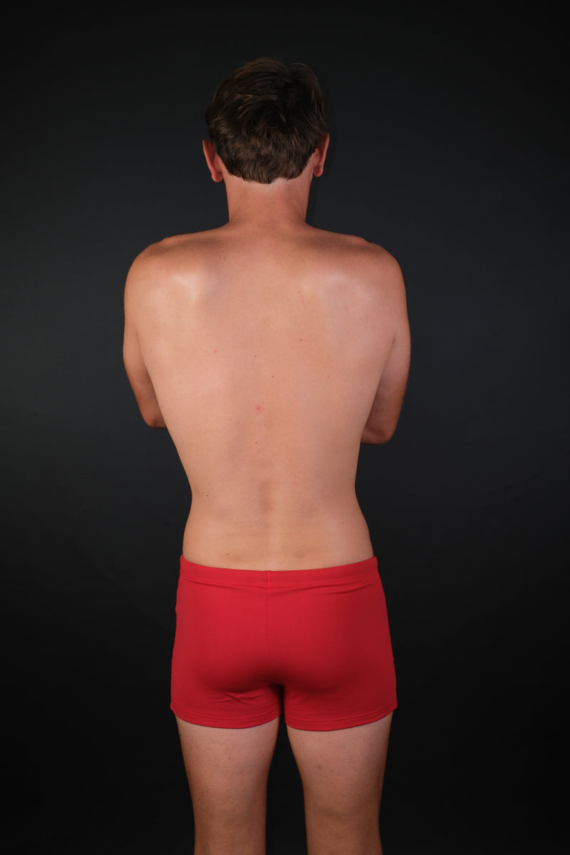 Maillot de bain homme natation - PMR Short 27 cm Rouge - Nouveau Coloris