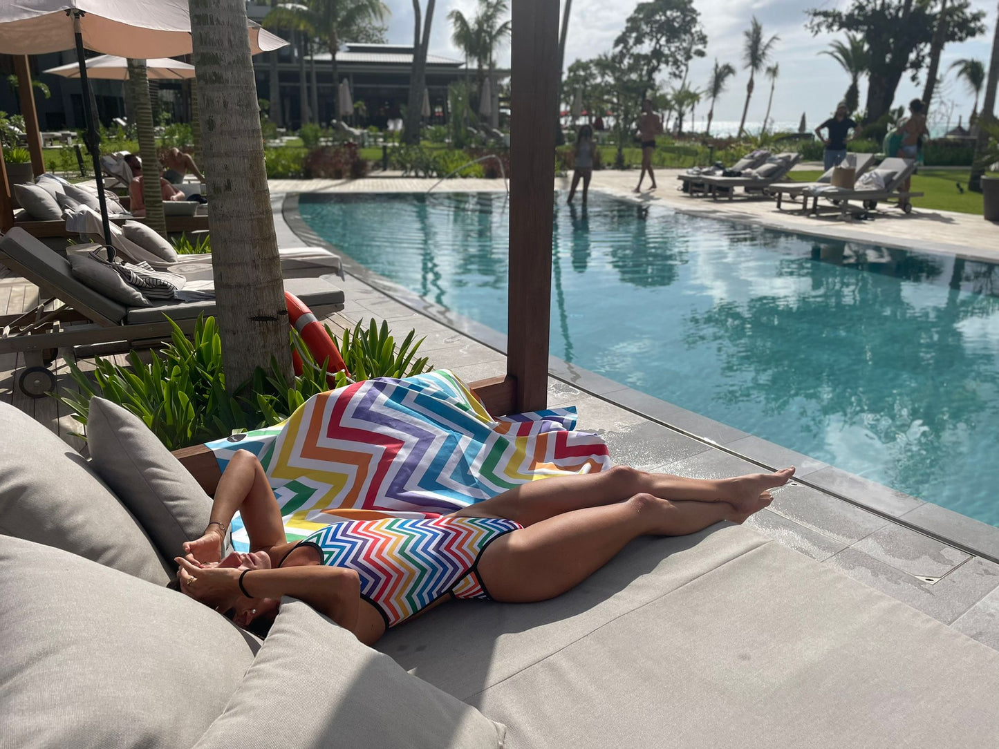 Maillot de bain femme 1 pièce - PMR Classic - imprimé Zigzag