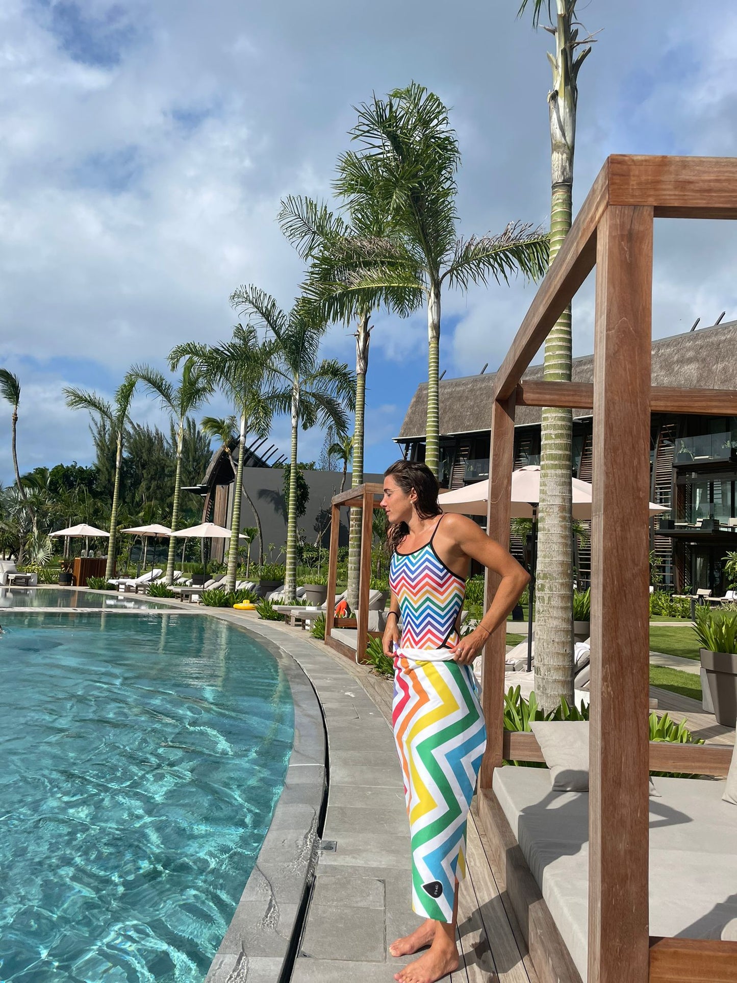 Maillot de bain femme 1 pièce - PMR Classic - imprimé Zigzag