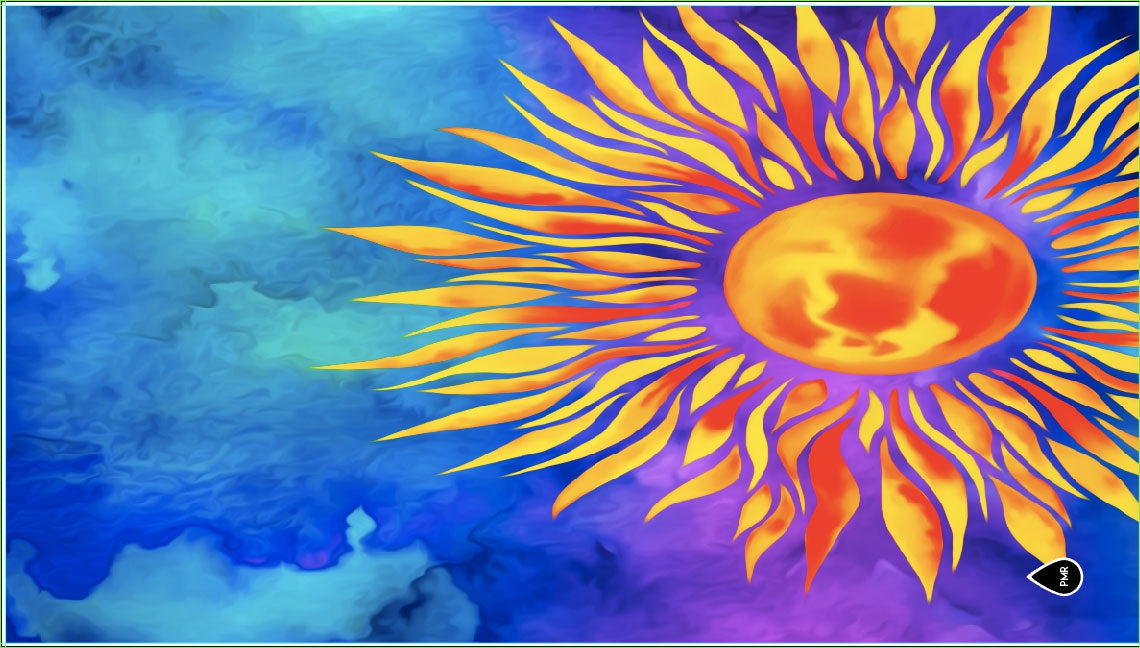 Textile de natation - Serviette microfibre PMR imprimée Sunshine 90 x 160 cm