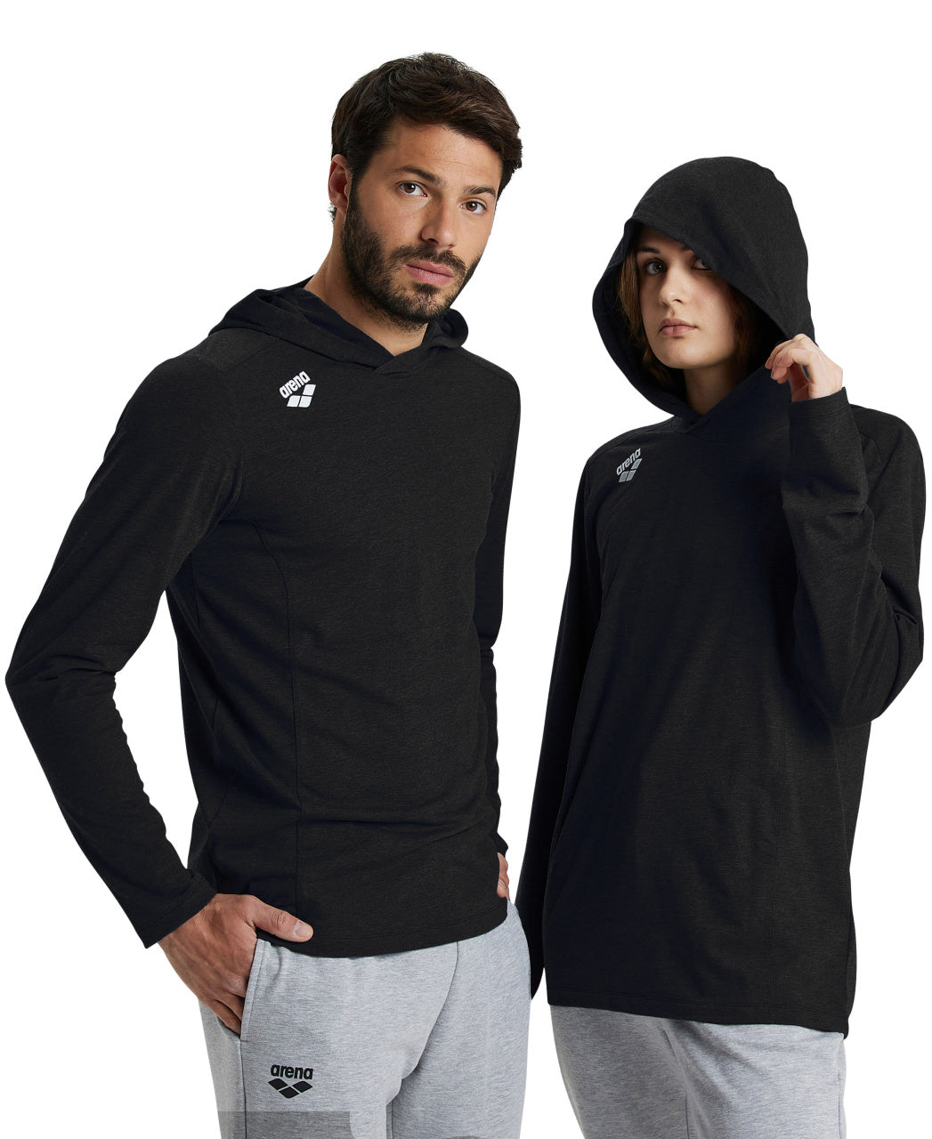 TL Arena 004903 - Hooded long sleeves T-shirt panel mixte