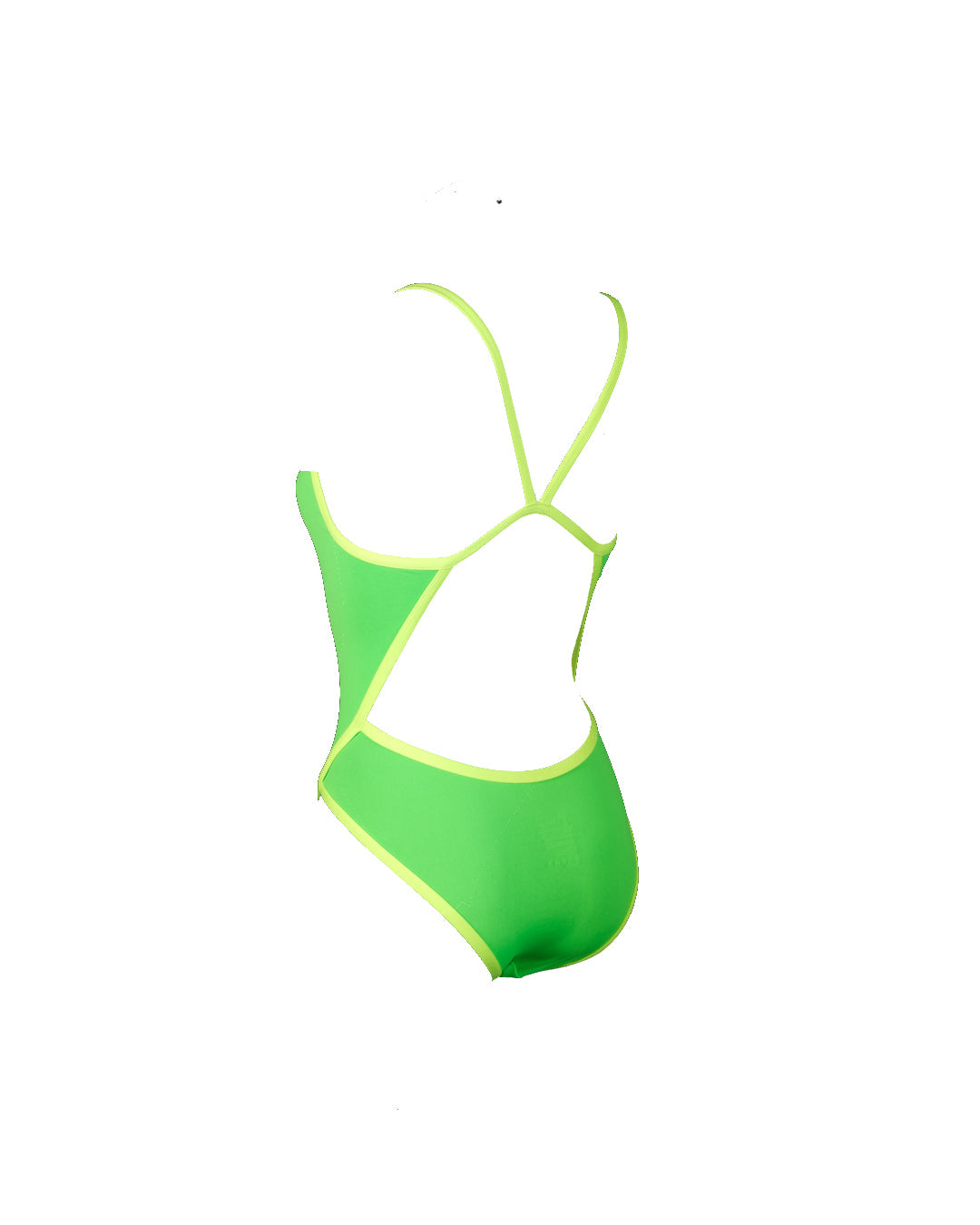 Maillot de bain femme 1 pièce natation - PMR Classic Vert Fluo / Jaune Fluo - Nouveau Coloris