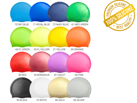 Bonnet de bain -  PMR silicone sans logo - Lot de 50 minimum