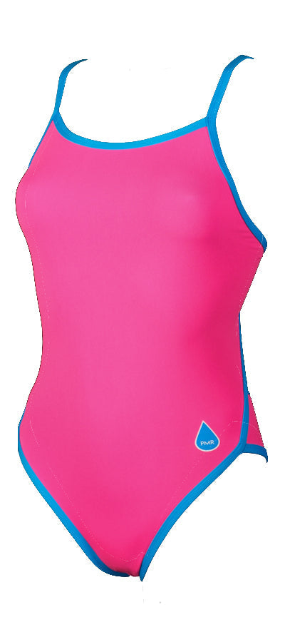 Maillot de bain femme 1 pièce natation - PMR Classic Rose / Bleu Azur - Nouveau Coloris
