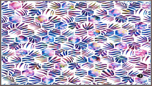 Textile de natation - Serviette microfibre PMR imprimée Hexagone Purple 90 x 160 cm