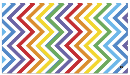 Textile de natation - Serviette microfibre PMR imprimée Zigzag 90 x 160 cm