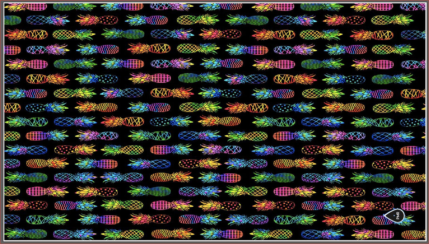 Textile de natation - Serviette microfibre PMR imprimée Pineapple 90 x 50 cm