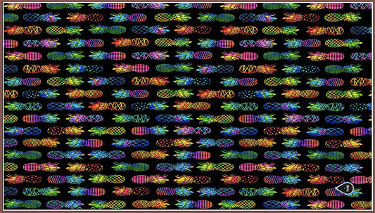 Textile de natation - Serviette microfibre PMR imprimée Pineapple 90 x 50 cm